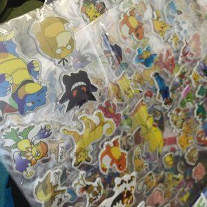 CLASSIC RETRO y2k POKEMON PUFFY FOAM STICKER COLLECTION LOT